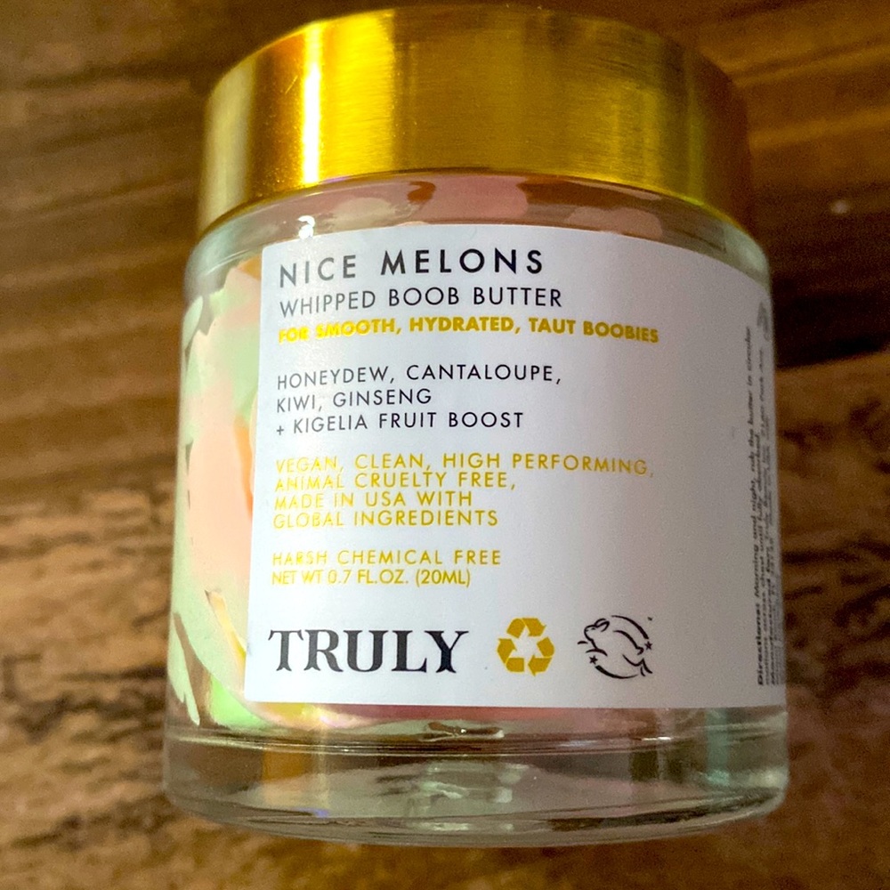 Truly nice melons whipped boob butter